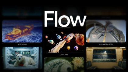 Antarmuka Flow AI yang memudahkan pembuatan video sinematik dari deskripsi teks.