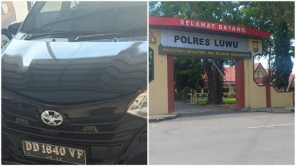 Oknum Polisi Kuasai Mobil temuan Toyota Calya di Polres Luwu