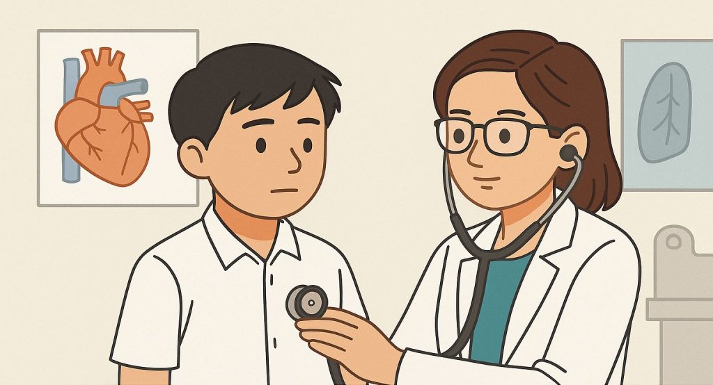 Ilustrasi pemeriksaan siswa dalam program CKG Sekolah Kemenkes yang dimulai 4 Agustus 2025