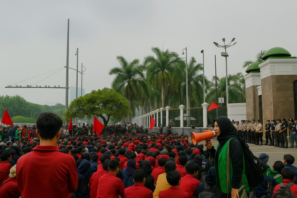 Demo 1 September di depan gedung DPR RI