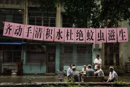 Spanduk wabah chikungunya di China: Bersihkan genangan air, cegah nyamuk