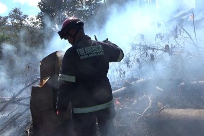Kebakaran lahan Palopo melanda perbukitan Lebang, asap pekat membumbung tinggi dan membuat warga panik.