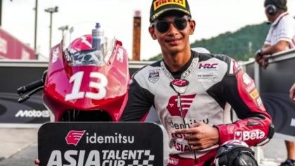 Pembalap muda Luwu Timur Muhammad Badly Ayatullah Massorong finis podium 3 di Asia Talent Cup 2025 Sirkuit Motegi Jepang